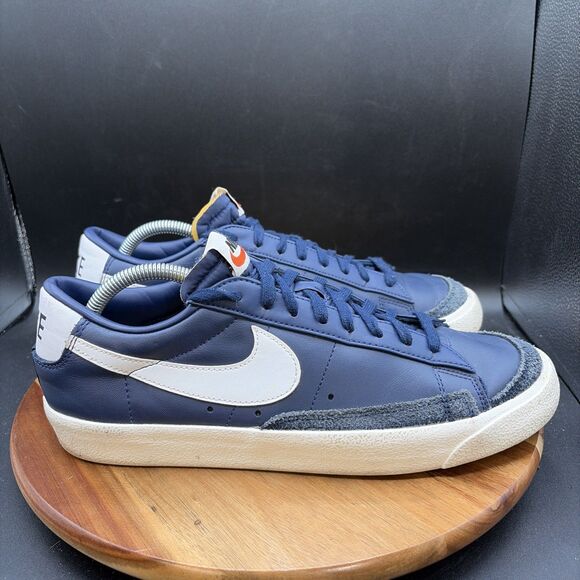 Nike Blazer Low \'77 Men Size 10 Navy Blue White Shoes Sneakers DA6364-400 main image 4